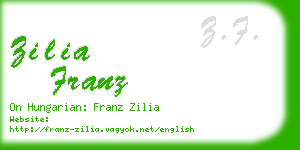 zilia franz business card